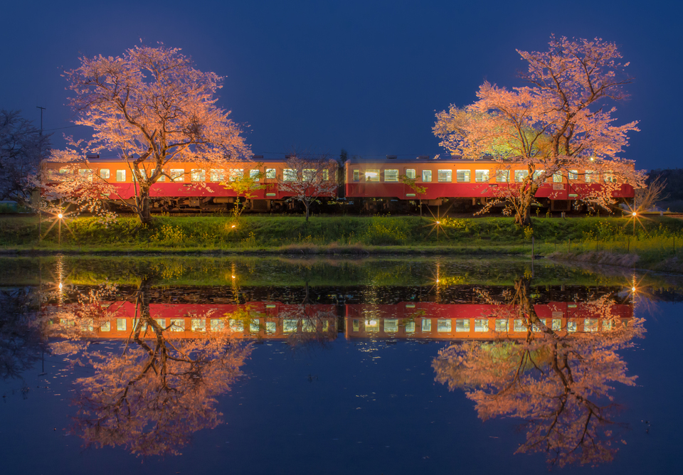入賞　中根英治さんの作品「春宵列車」