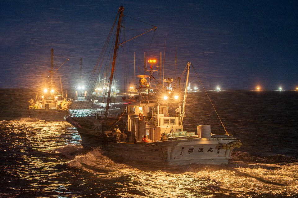 「絶景部門」入賞　佐藤桂子さんの作品「吹雪突く、不屈の出陣」