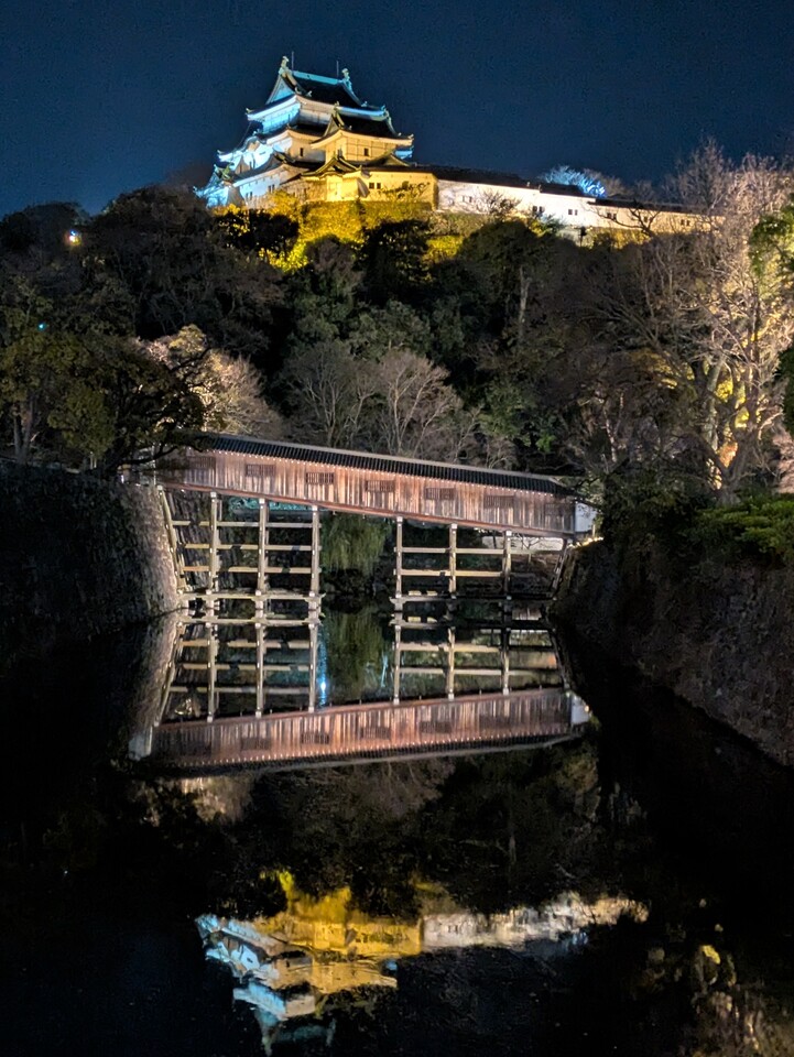 佳作　一椛さんの作品「水面に映る城」