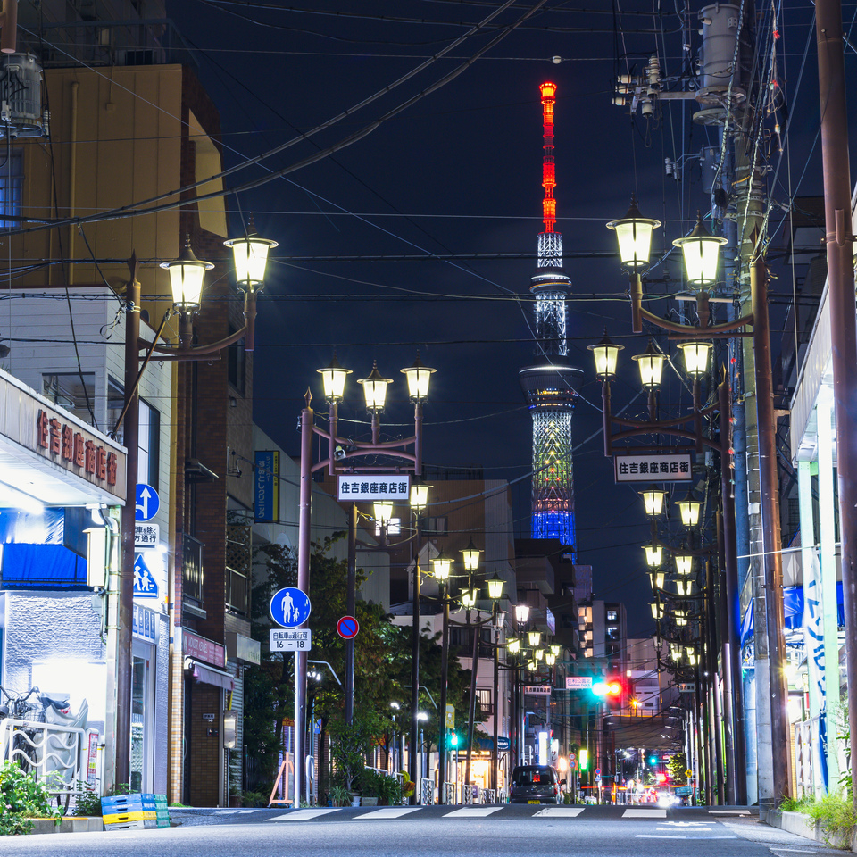 三推し賞（江東区観光協会推し)　2022sakuさんの作品「住吉の灯り道」