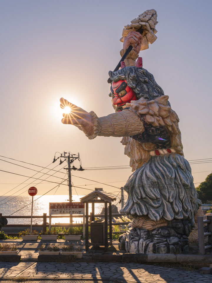 入賞　Tadさんの作品「夕陽となまはげ」