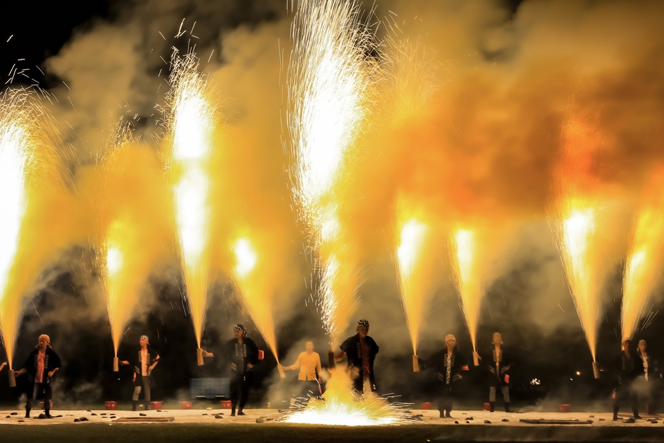 佳作（感じるままに切りとる神栖）　@h_i_d_e_b_o_oさんの作品「手筒花火」