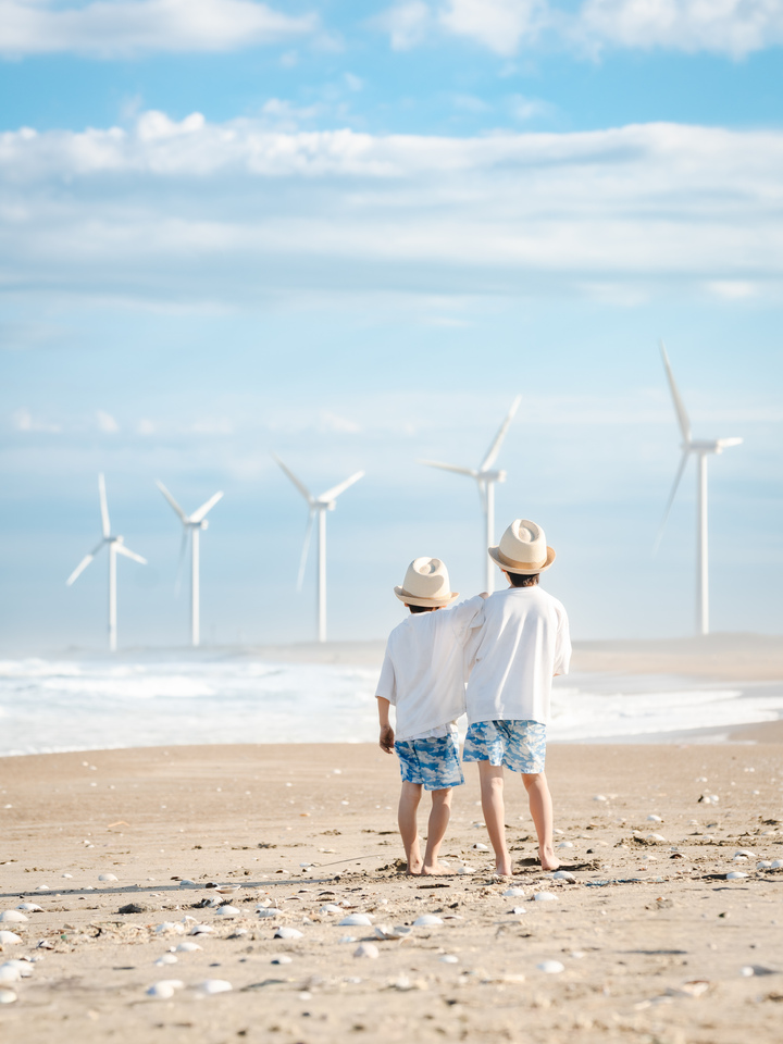 最優秀賞（感じるままに切りとる神栖）　佐藤絵美さんの作品「共に未来を見据えて」