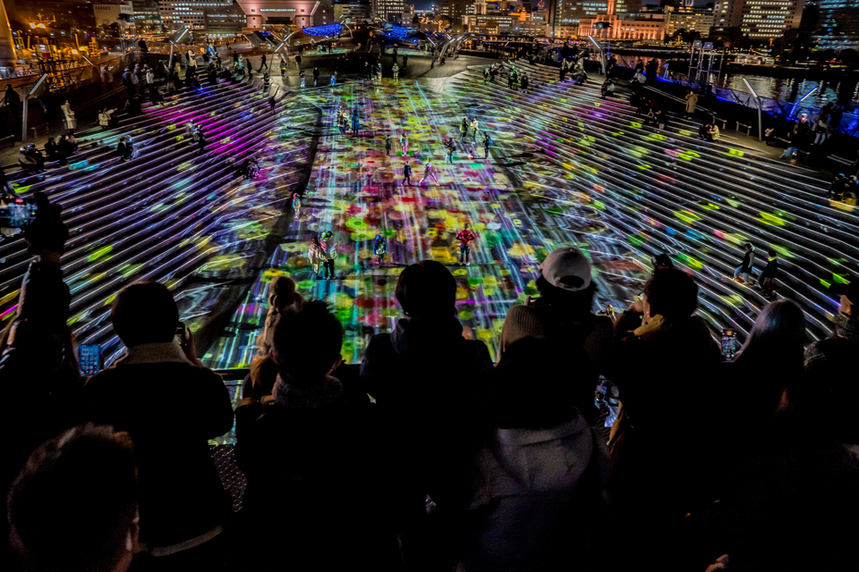 THE YOKOHAMA ILLUMINATION部門 入賞　tanbazaruさんの作品「夜を染める」